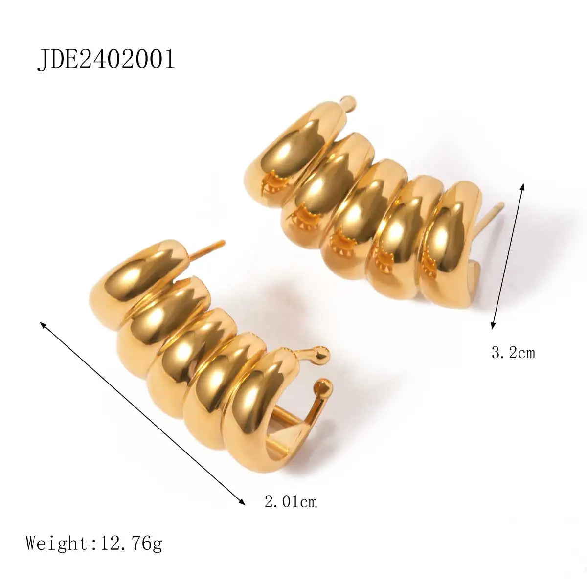 316l Stainless Steel Vintage-Inspired Waterproof Stud Earrings Personalized Charm Fashion Jewelry Accessories Bijoux Gift Vera Lux