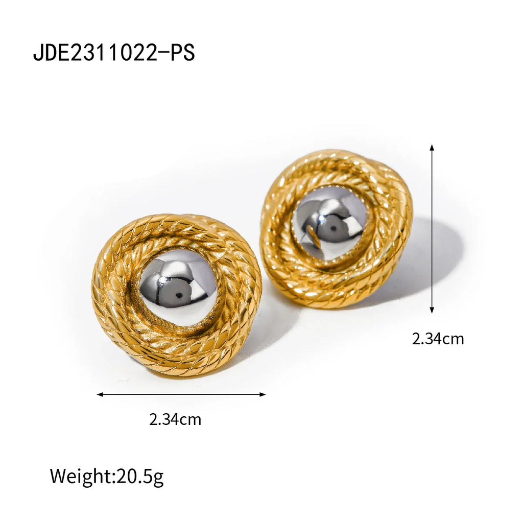 316l Stainless Steel Vintage-Inspired Waterproof Stud Earrings Personalized Charm Fashion Jewelry Accessories Bijoux Gift Vera Lux