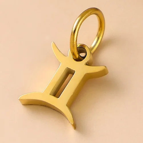 10PCS Stainless Steel Star Zodiac Sign 12 Constellation Pendant Accessories for Necklace Women Man Jewelry Gifts Wholesale Vera Lux