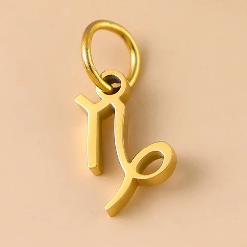 10PCS Stainless Steel Star Zodiac Sign 12 Constellation Pendant Accessories for Necklace Women Man Jewelry Gifts Wholesale Vera Lux