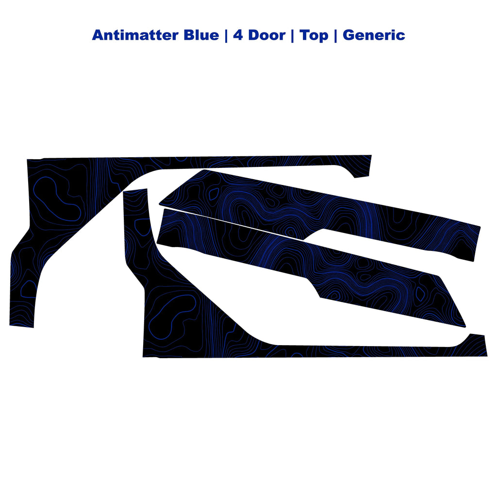 Topographic Upper Door Overlay Kit (Printed Series) - 2021+ Bronco 4 Door StickerFab