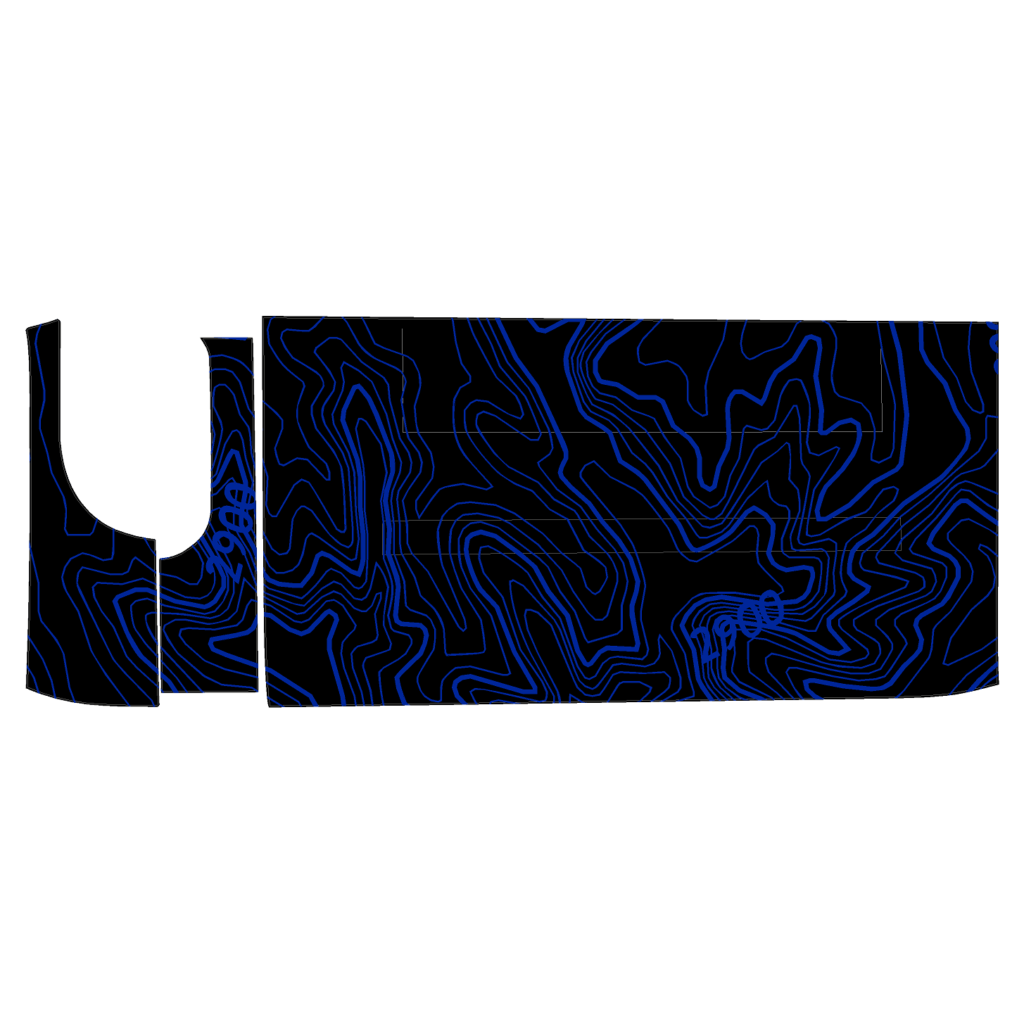 Topo 3 Piece Dash Kit (Printed Series) - 2021+ Bronco StickerFab