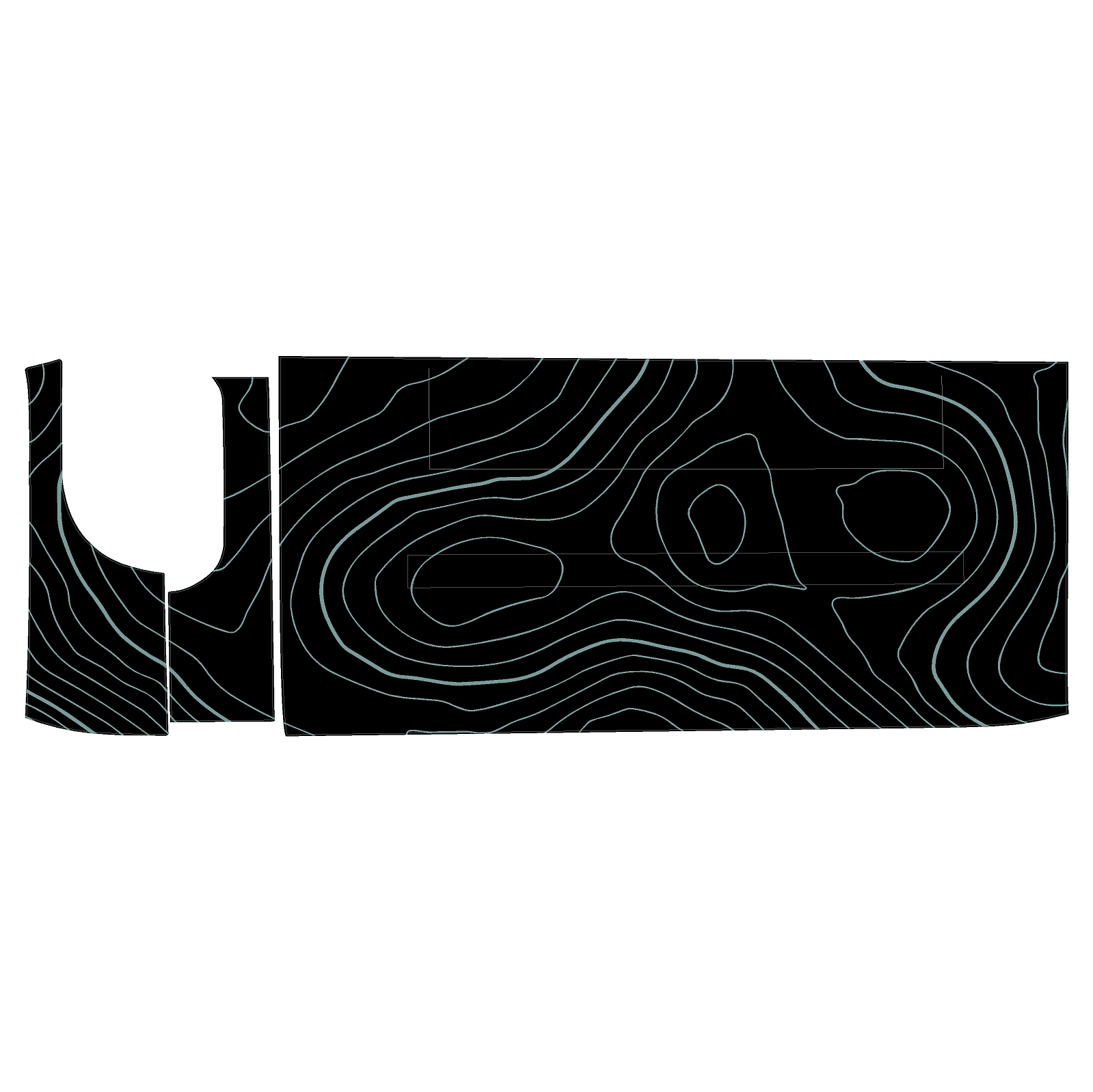 Topo 3 Piece Dash Kit (Printed Series) - 2021+ Bronco StickerFab