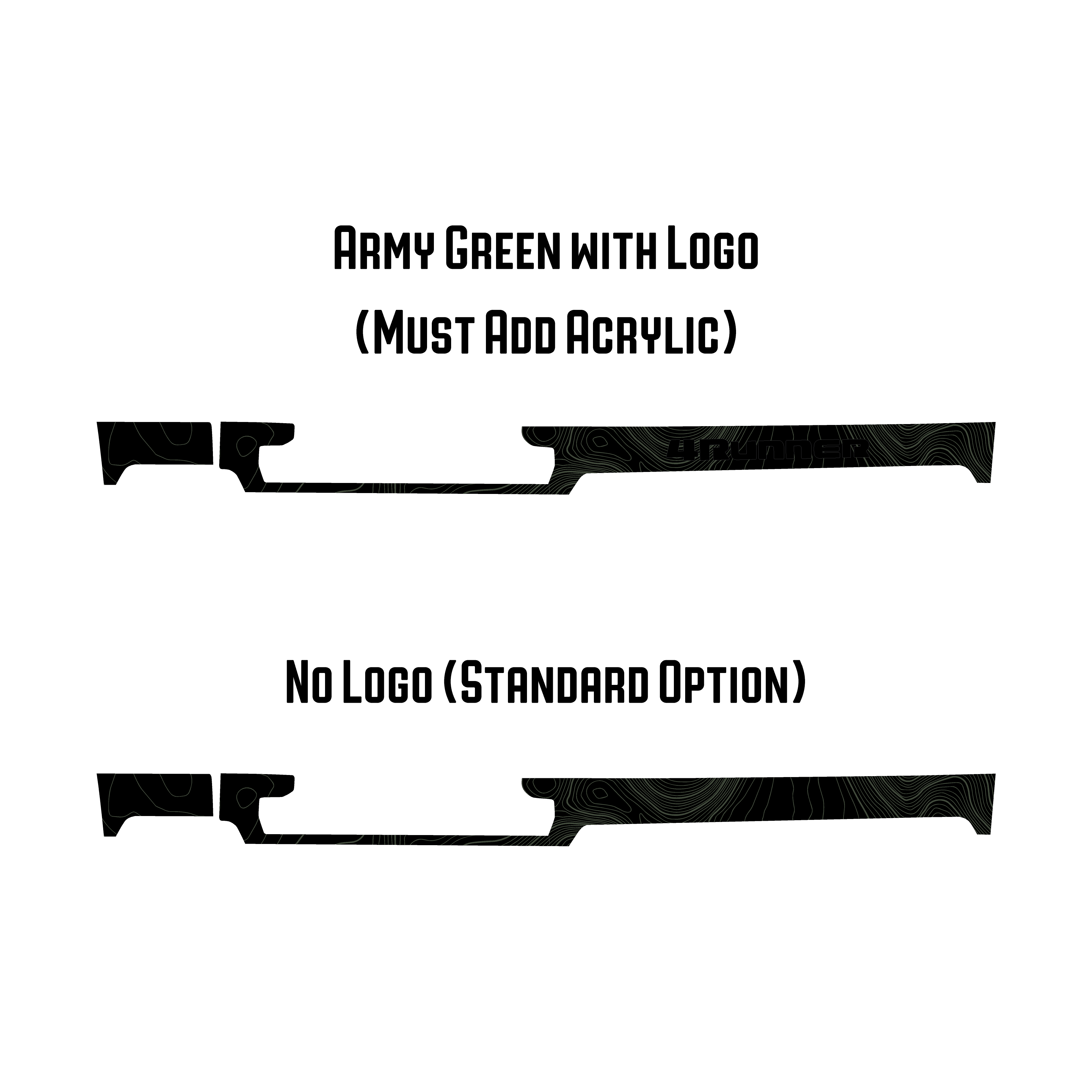 Full Width Topographic Dash Wrap - 2025+ 4Runner StickerFab