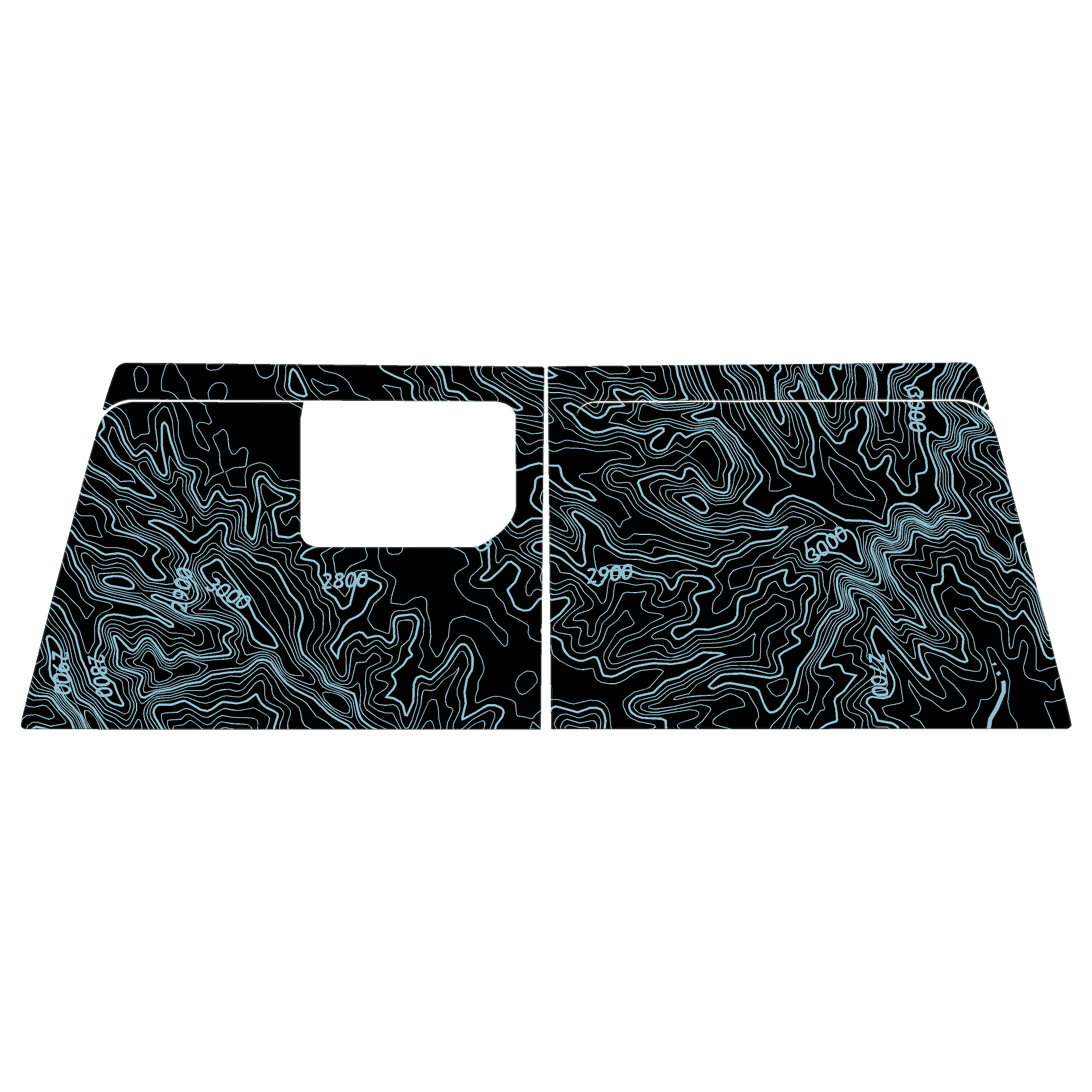 Topo Cargo Area Overlay Kit Part 1 (Printed Series) - 2021+ Bronco 4 Door StickerFab