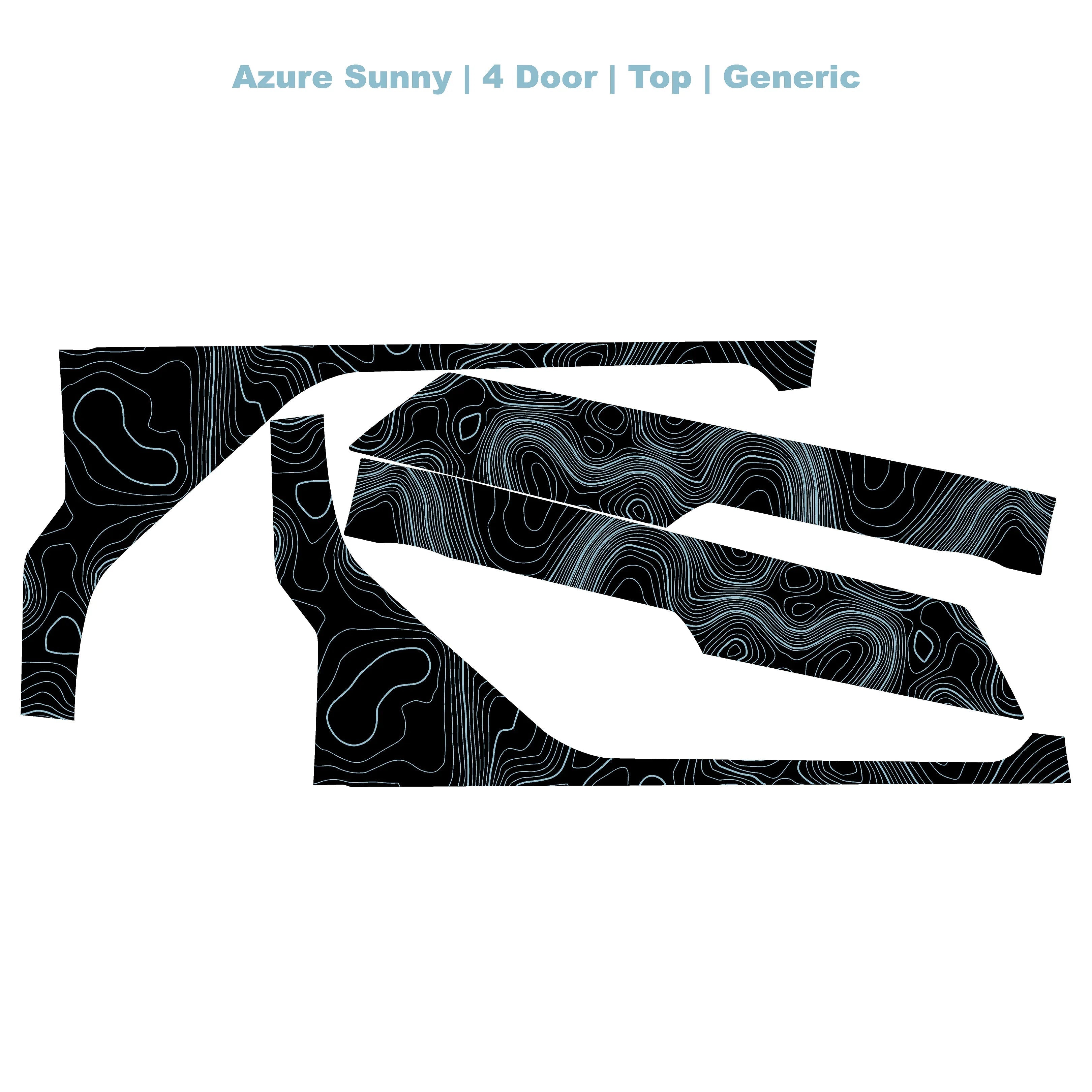 Topographic Upper Door Overlay Kit (Printed Series) - 2021+ Bronco 4 Door StickerFab