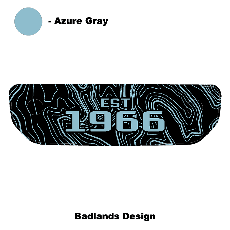 1966 Topographic Shifter Plate (Printed Series + Acrylic) - 2021+ Bronco StickerFab