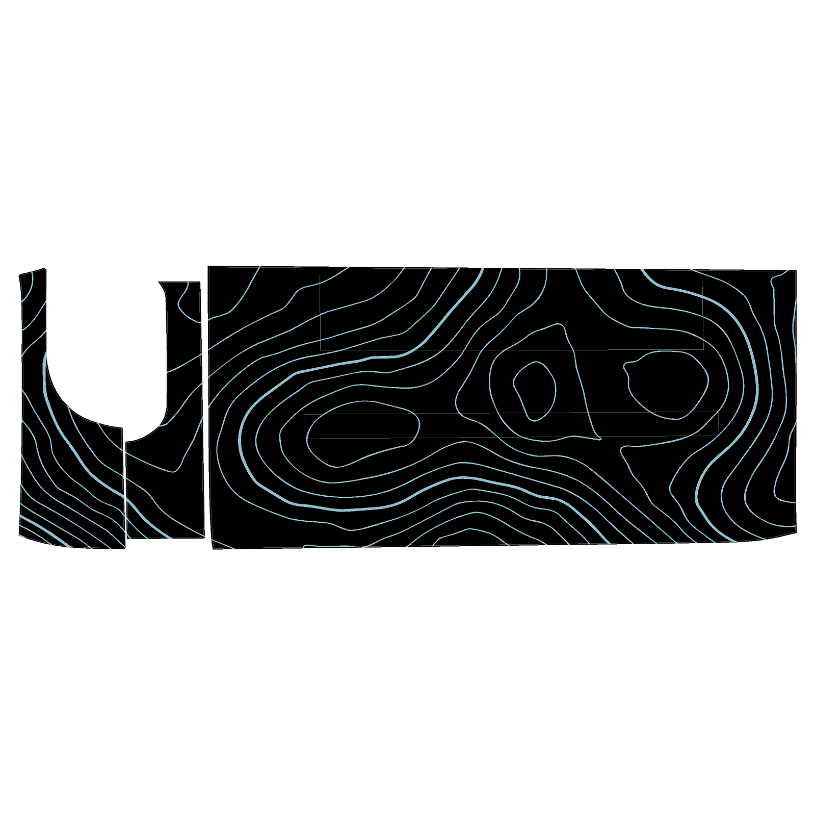 Topo 3 Piece Dash Kit (Printed Series) - 2021+ Bronco StickerFab