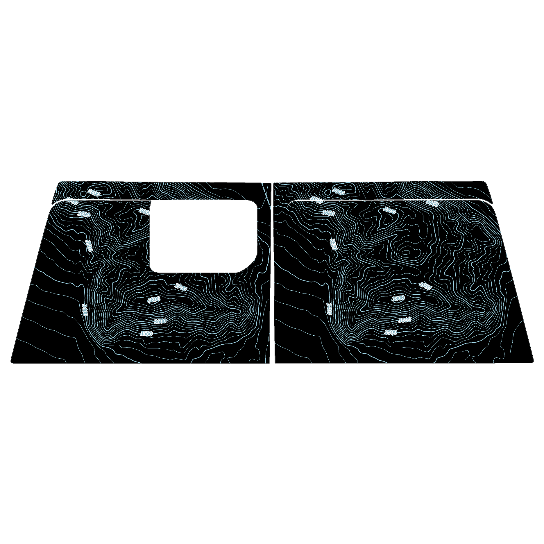 Topo Cargo Area Overlay Kit Part 1 (Printed Series) - 2021+ Bronco 4 Door StickerFab