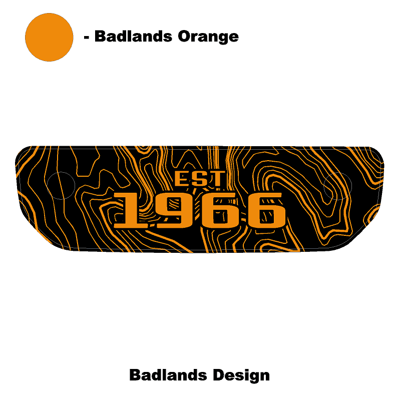 1966 Topographic Shifter Plate (Printed Series + Acrylic) - 2021+ Bronco StickerFab