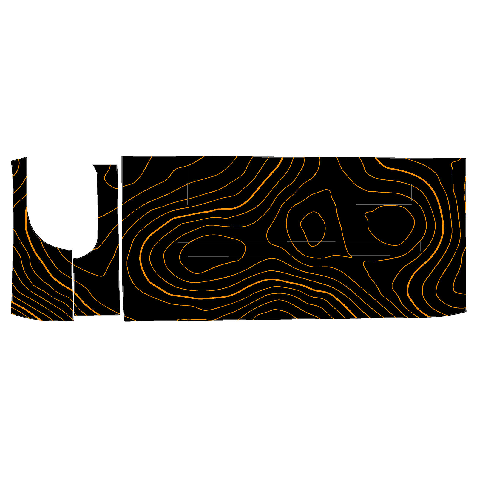 Topo 3 Piece Dash Kit (Printed Series) - 2021+ Bronco StickerFab