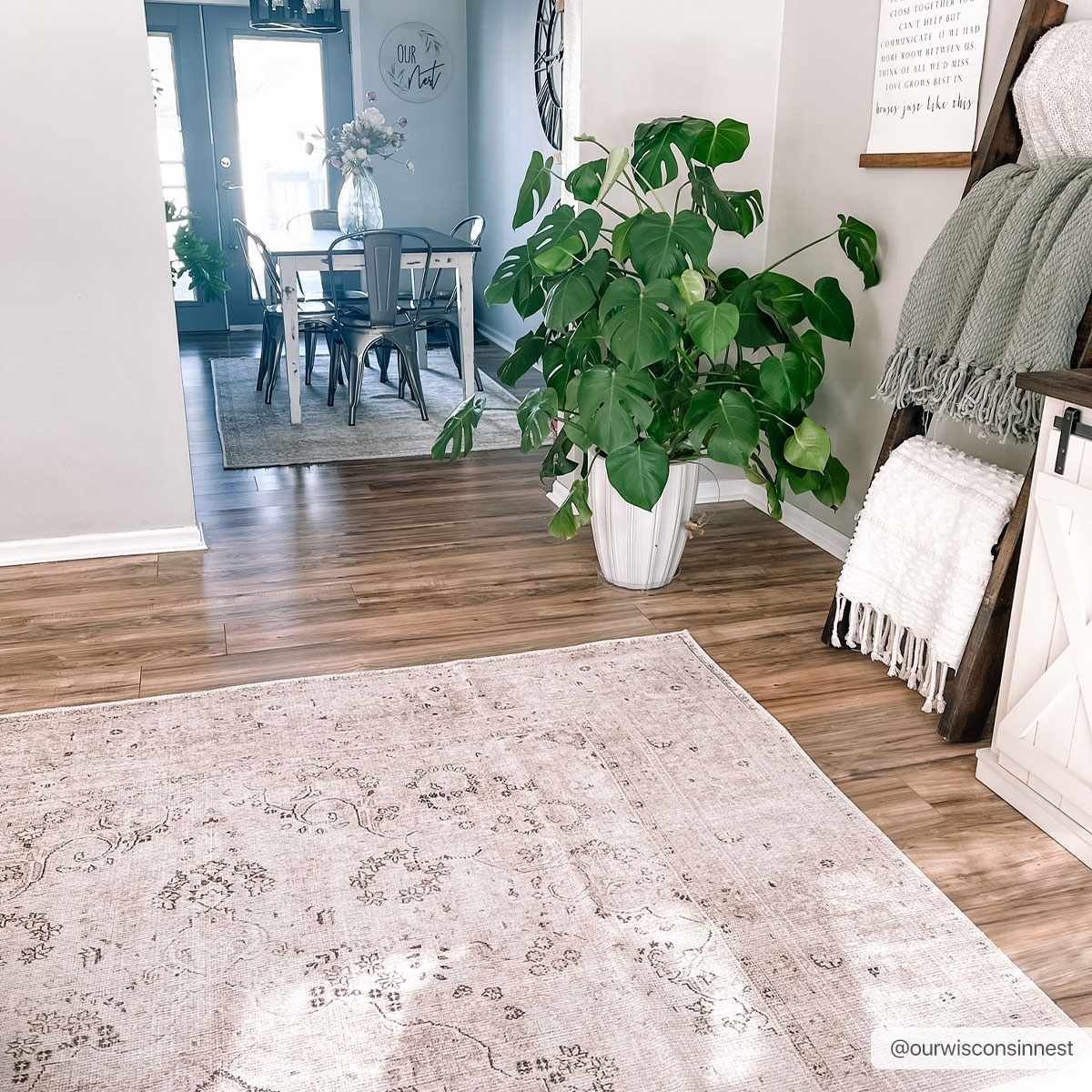 Bethany Vintage Flat Pile Washable Rug Boutique Rugs
