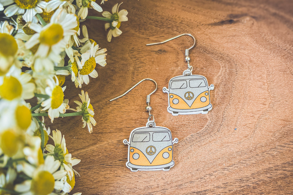 Adorable Vintage Van Earrings Rooted Home Goods