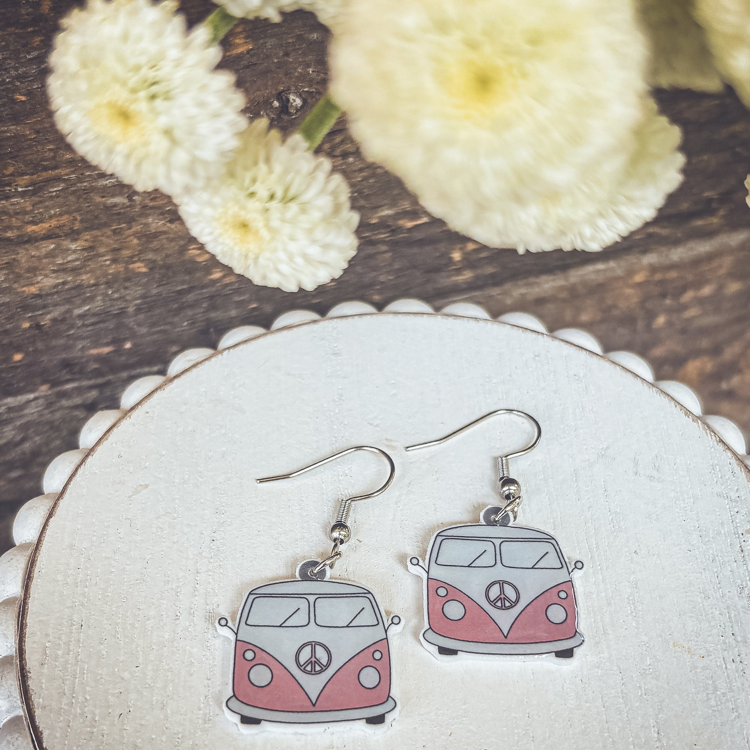 Adorable Vintage Van Earrings Rooted Home Goods