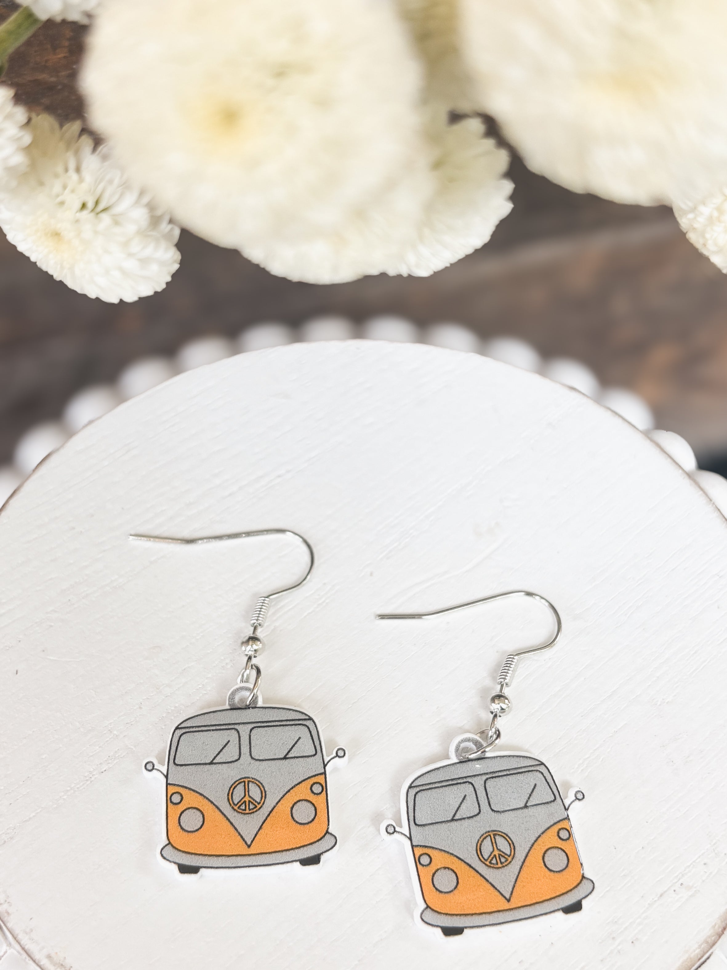 Adorable Vintage Van Earrings Rooted Home Goods