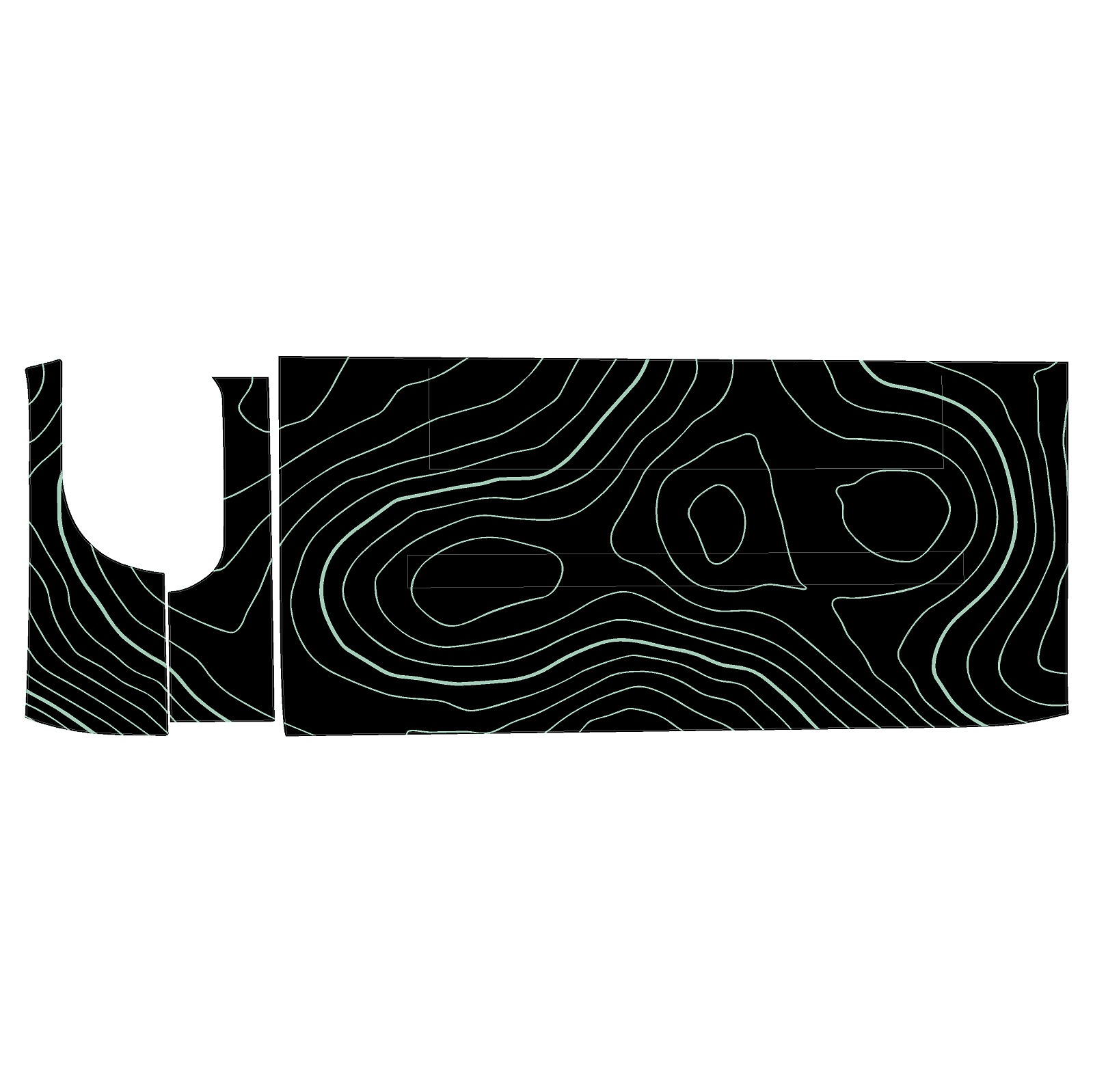 Topo 3 Piece Dash Kit (Printed Series) - 2021+ Bronco StickerFab