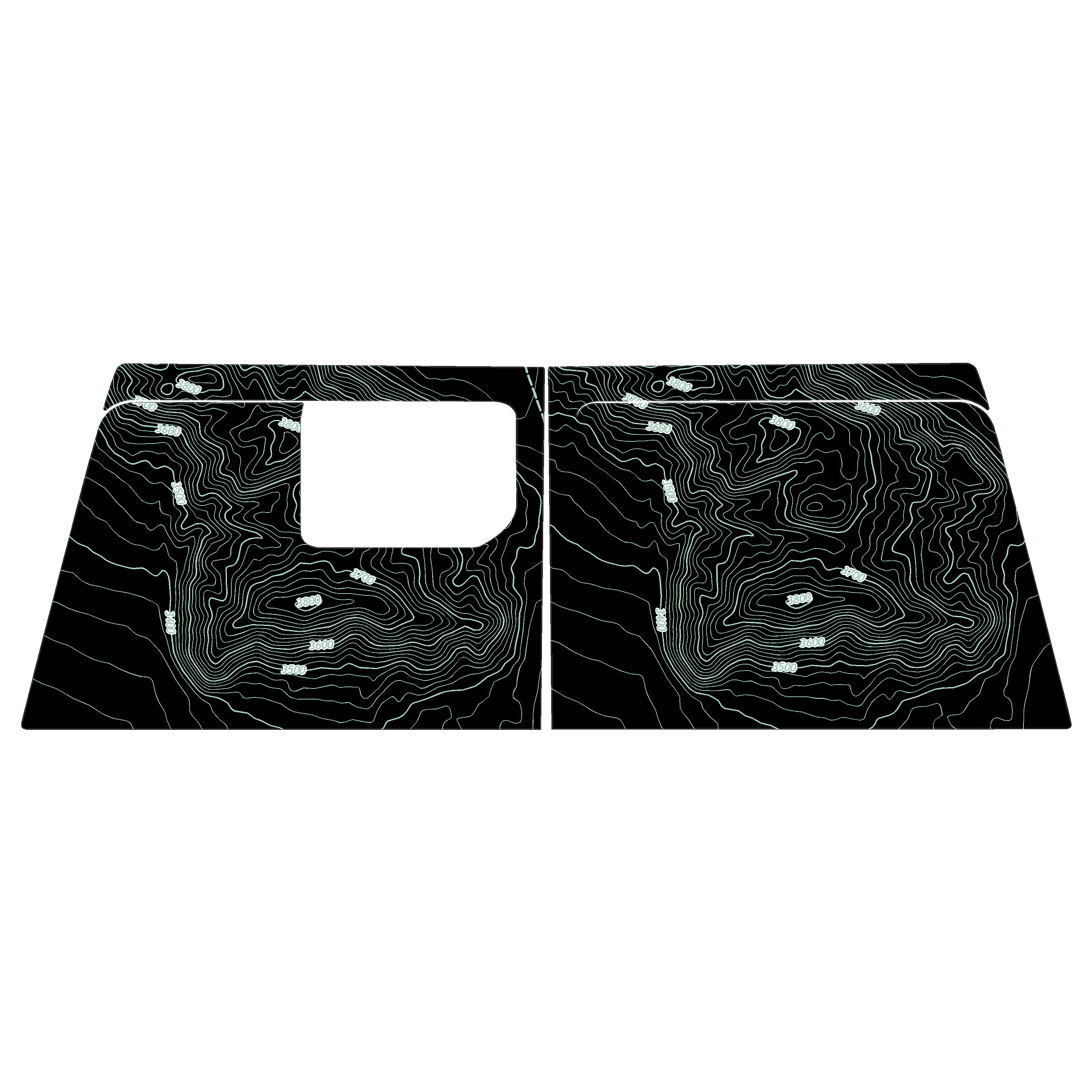 Topo Cargo Area Overlay Kit Part 1 (Printed Series) - 2021+ Bronco 4 Door StickerFab