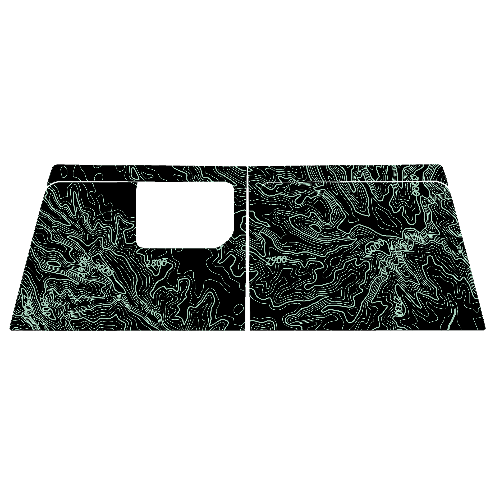 Topo Cargo Area Overlay Kit Part 1 (Printed Series) - 2021+ Bronco 4 Door StickerFab