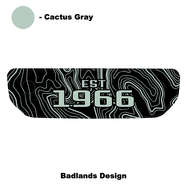 1966 Topographic Shifter Plate (Printed Series + Acrylic) - 2021+ Bronco StickerFab