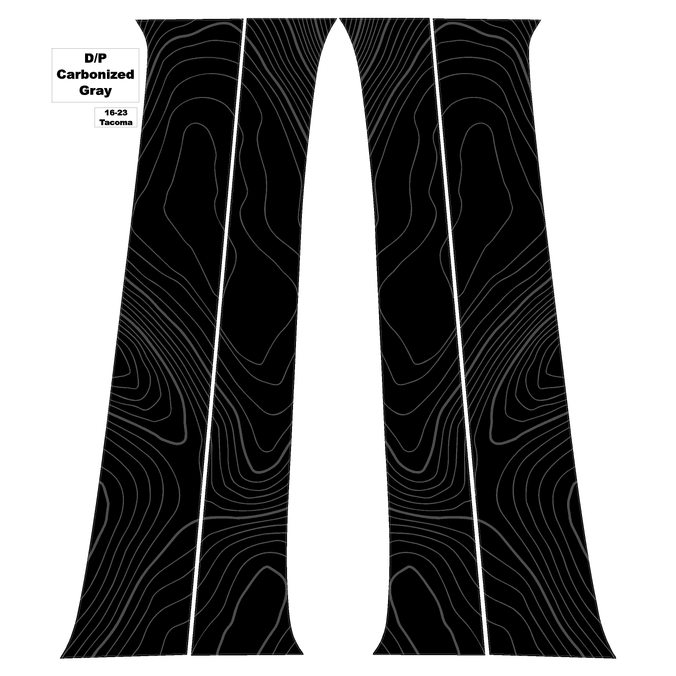 Topo B Pillar Overlays - 2016-2023 Tacoma Double Cab StickerFab