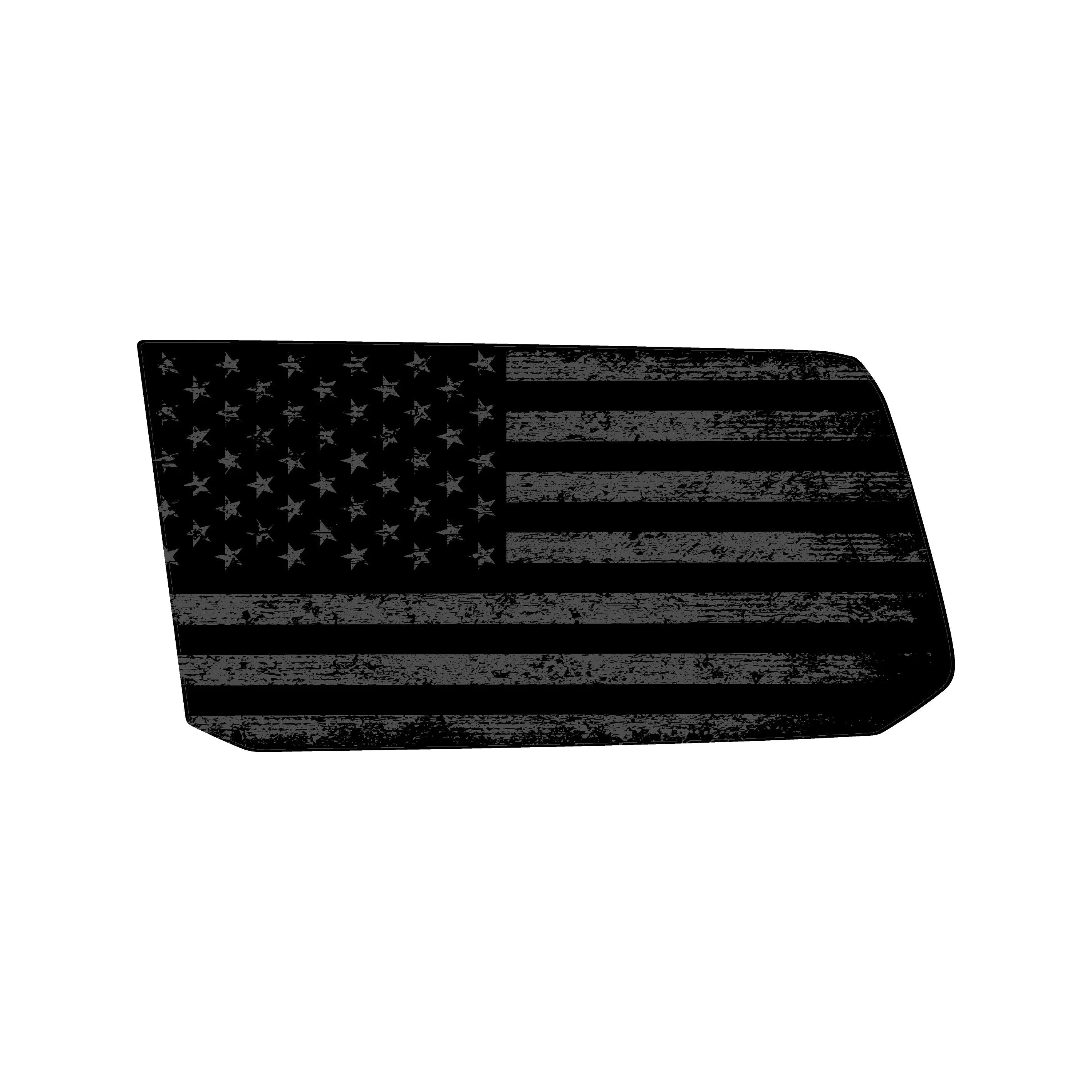 American Flag Rear Window Overlays V2 (Perforated) - 2024+ Land Cruiser StickerFab