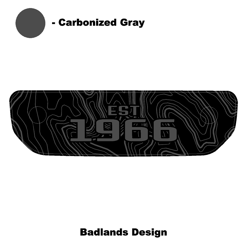 1966 Topographic Shifter Plate (Printed Series + Acrylic) - 2021+ Bronco StickerFab