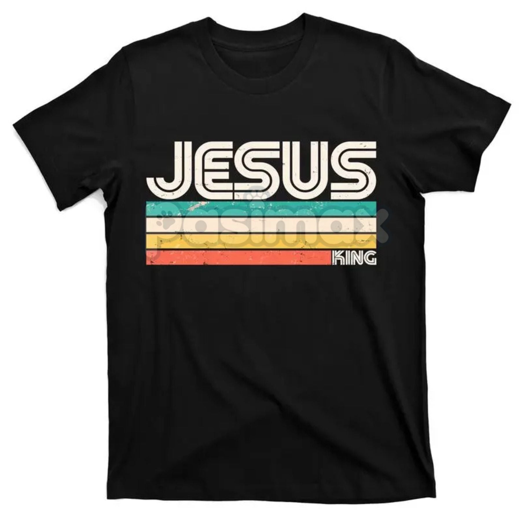 Classic Vintage Jesus Graphic Tee - Retro Faith Menswear Shirt, Timeless Statement Top Pasimax