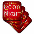 3dRose Vintage Good Night Magic Lantern Slide Early Days of Cinema - Coasters (cst-359078) 3dRose