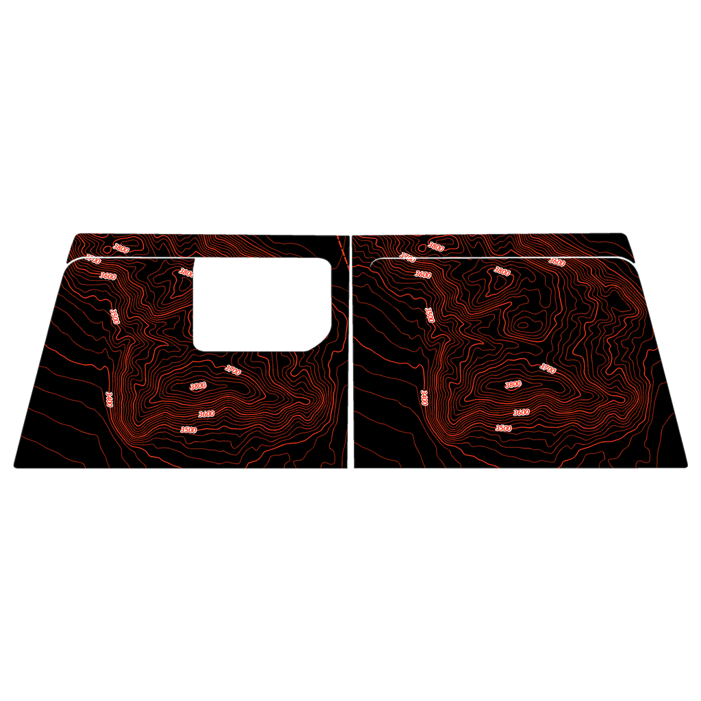 Topo Cargo Area Overlay Kit Part 1 (Printed Series) - 2021+ Bronco 4 Door StickerFab