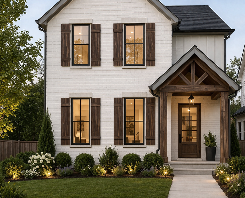 Traditional Board & Batten Exterior Wood Shutters - Cedar - Set of 2 Dogberrycollections