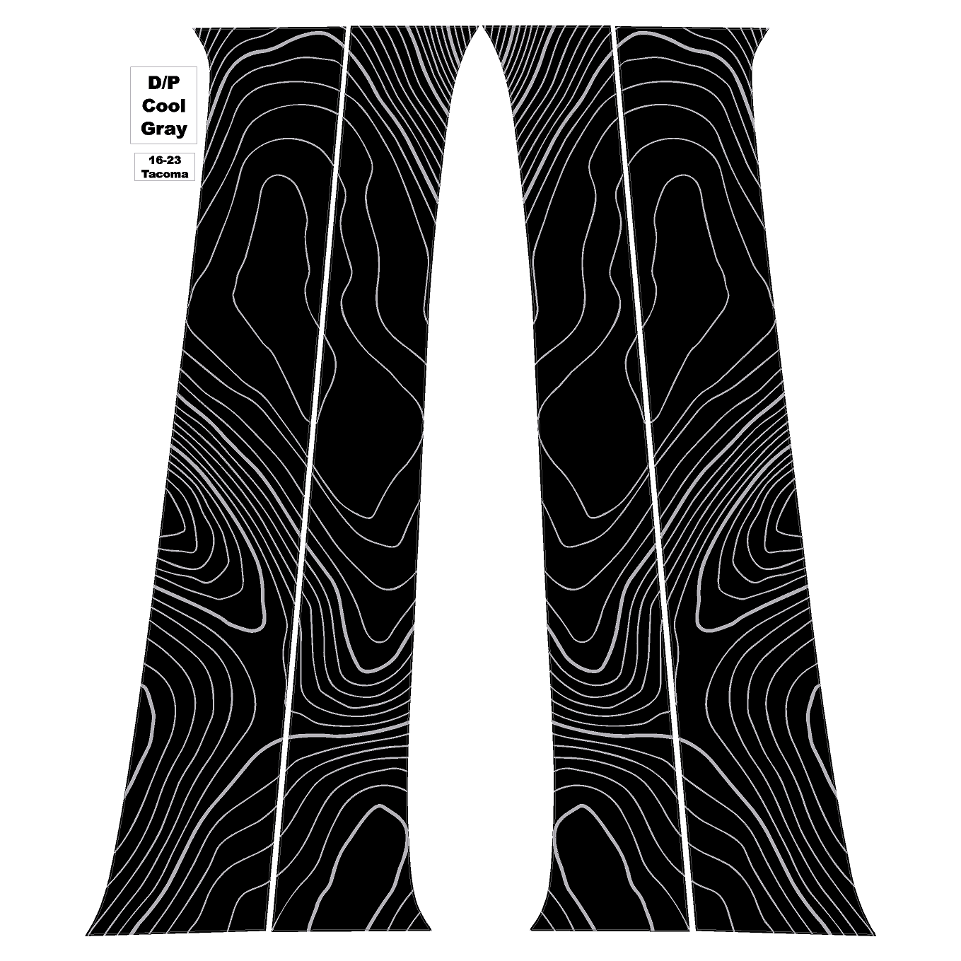 Topo B Pillar Overlays - 2016-2023 Tacoma Double Cab StickerFab