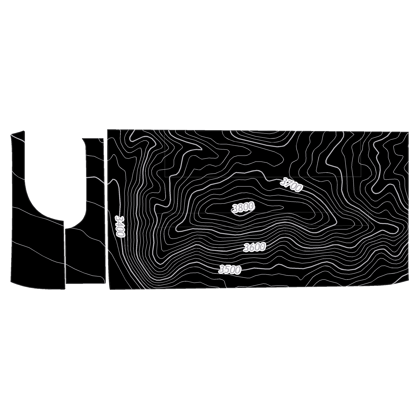 Topo 3 Piece Dash Kit (Printed Series) - 2021+ Bronco StickerFab