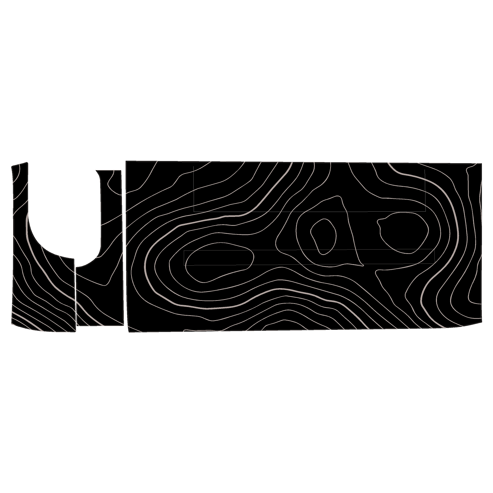 Topo 3 Piece Dash Kit (Printed Series) - 2021+ Bronco StickerFab