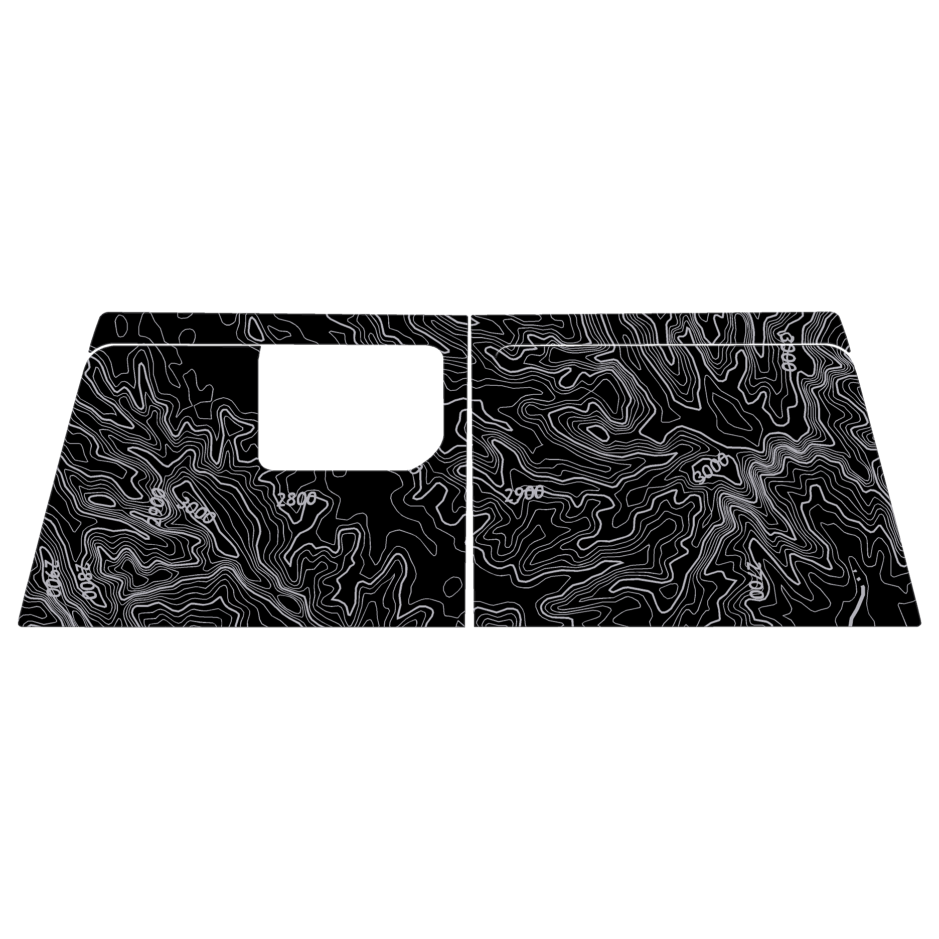 Topo Cargo Area Overlay Kit Part 1 (Printed Series) - 2021+ Bronco 4 Door StickerFab