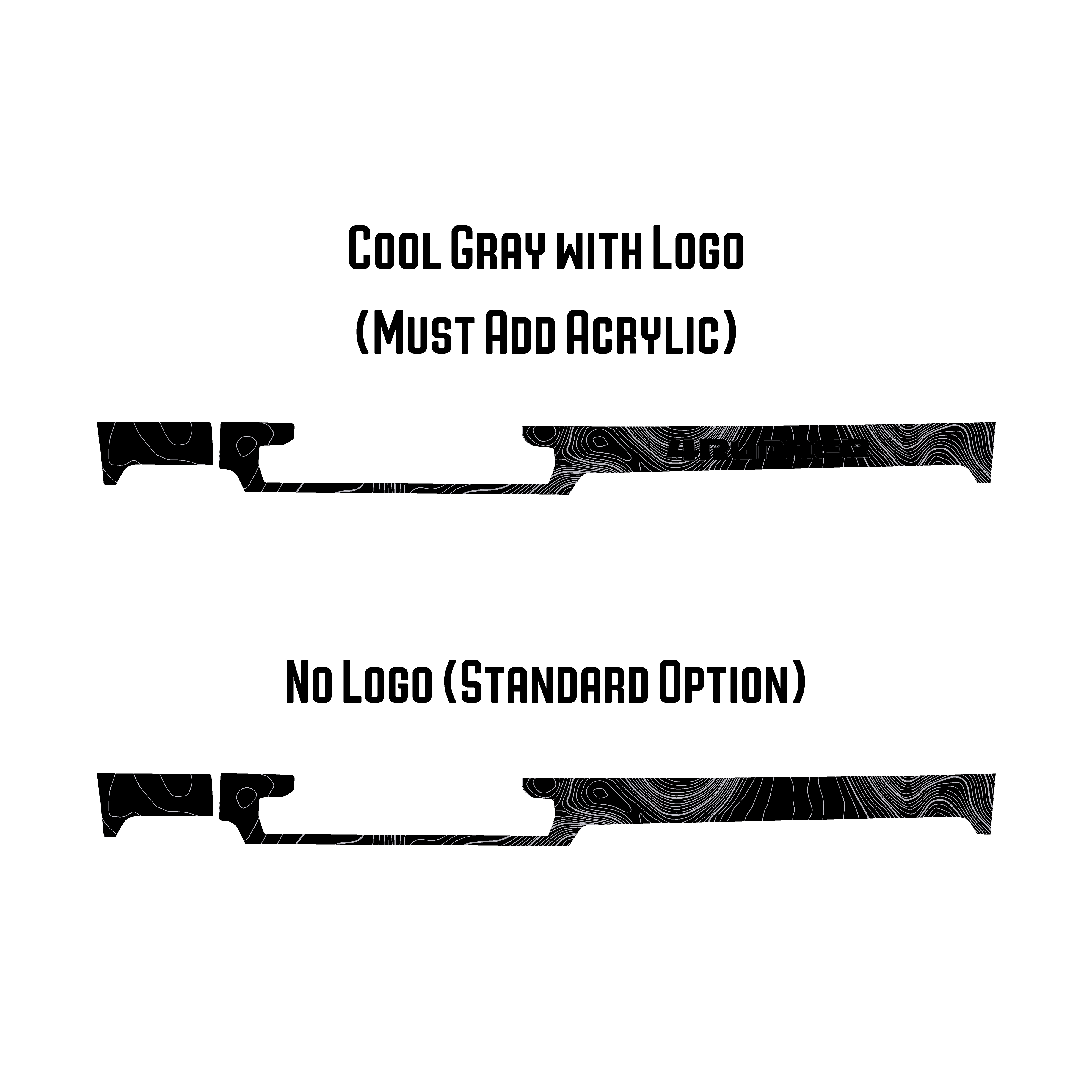 Full Width Topographic Dash Wrap - 2025+ 4Runner StickerFab