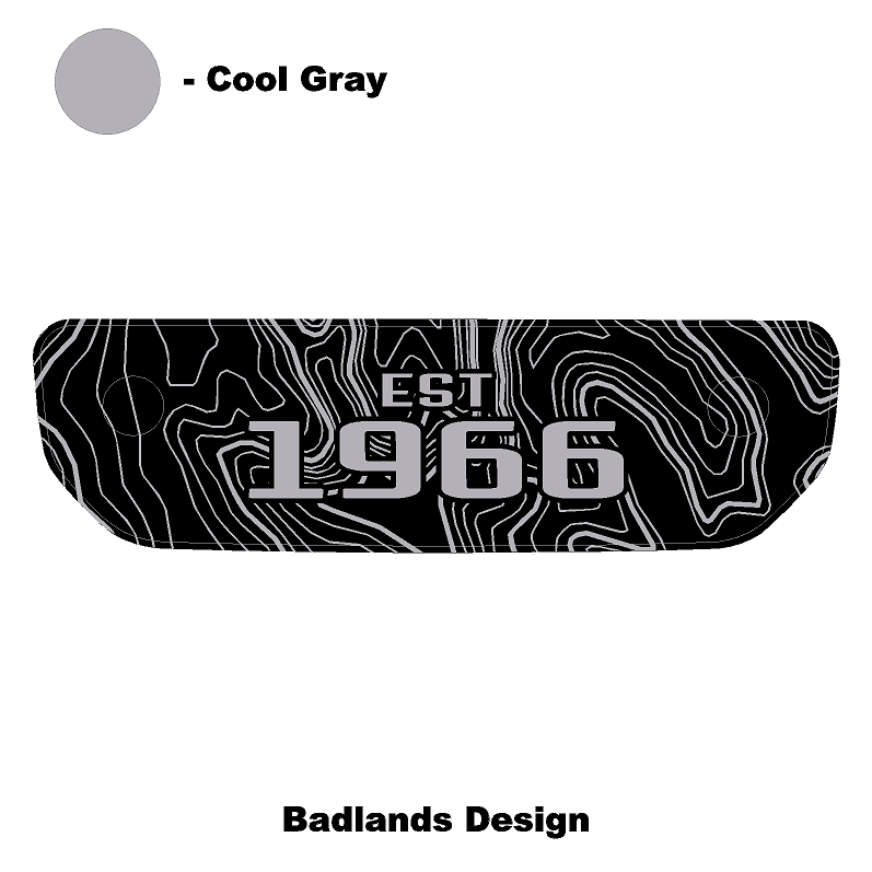 1966 Topographic Shifter Plate (Printed Series + Acrylic) - 2021+ Bronco StickerFab