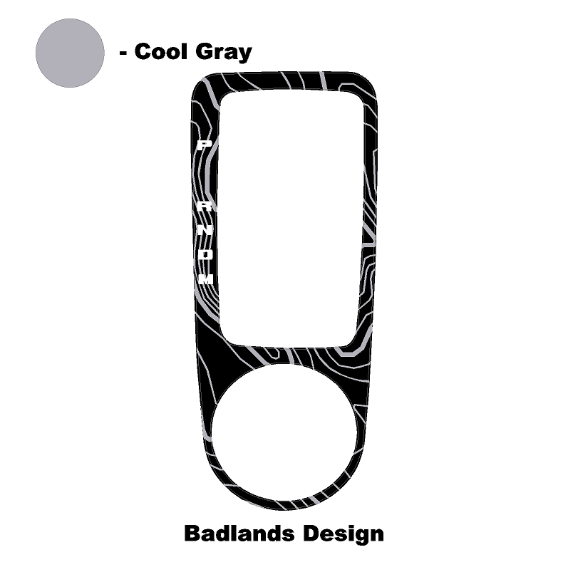 Topo Automatic Shifter Overlay (Printed Series) - 2021+ Bronco Automatic StickerFab