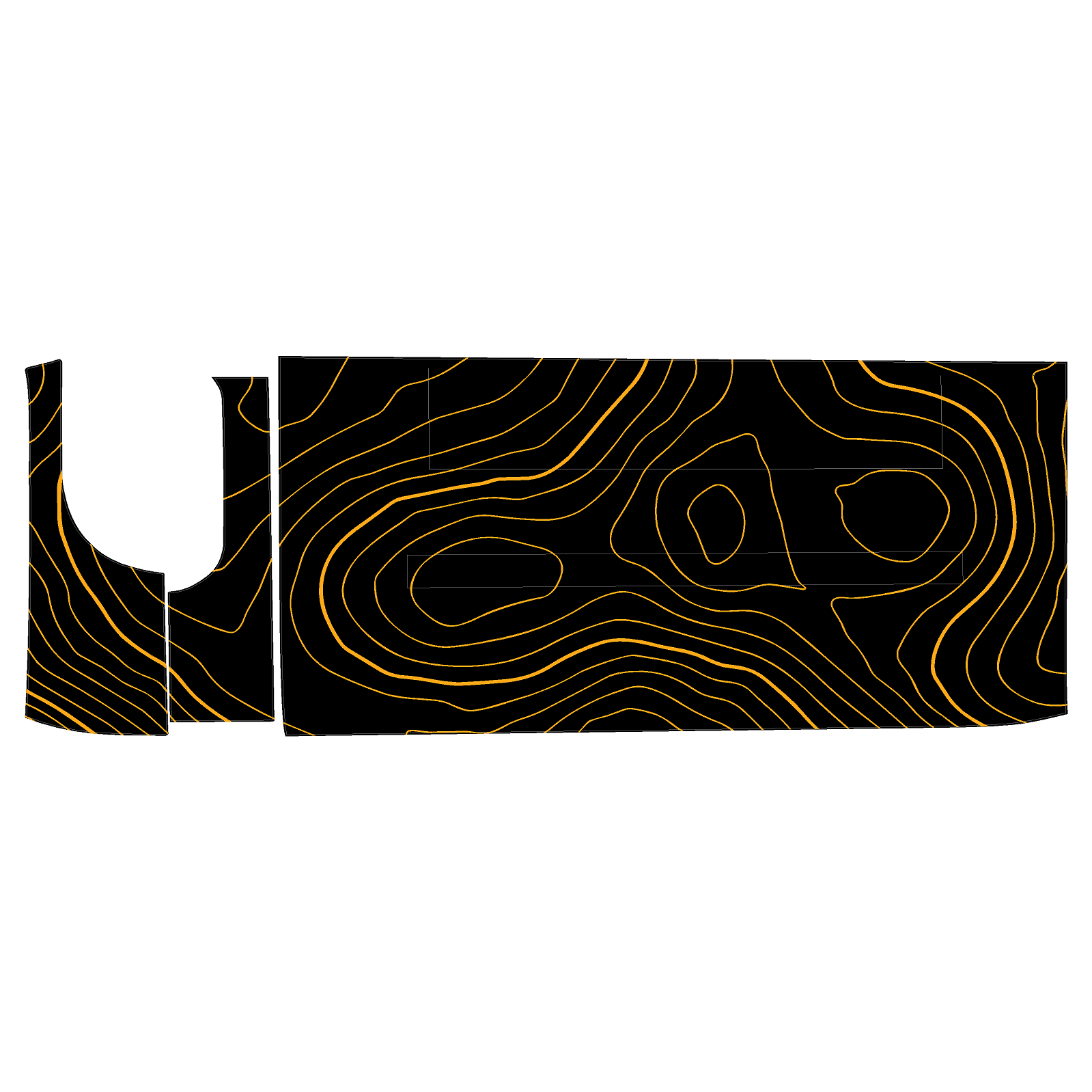Topo 3 Piece Dash Kit (Printed Series) - 2021+ Bronco StickerFab