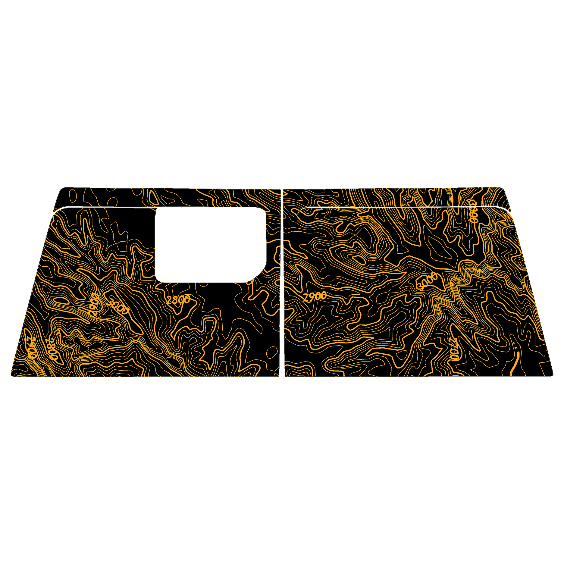 Topo Cargo Area Overlay Kit Part 1 (Printed Series) - 2021+ Bronco 4 Door StickerFab