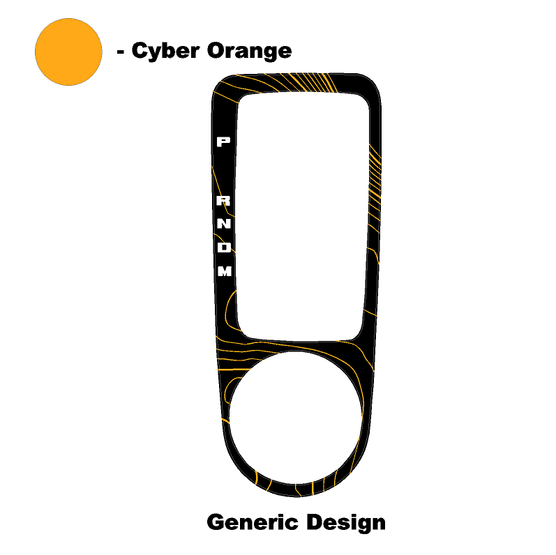 Topo Automatic Shifter Overlay (Printed Series) - 2021+ Bronco Automatic StickerFab