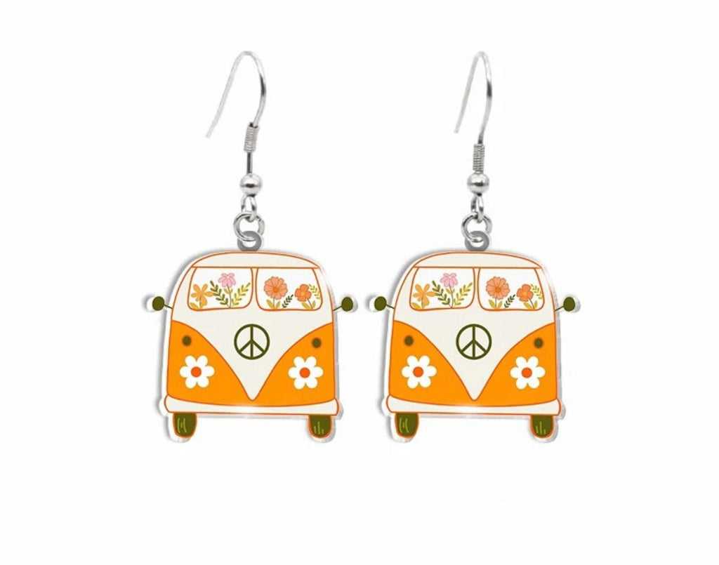 Adorable Vintage Van Earrings Rooted Home Goods