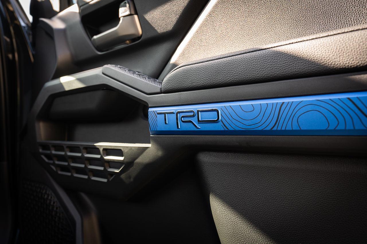 "TRD" Door Topographic Map Overlays - 2024+ Tacoma StickerFab