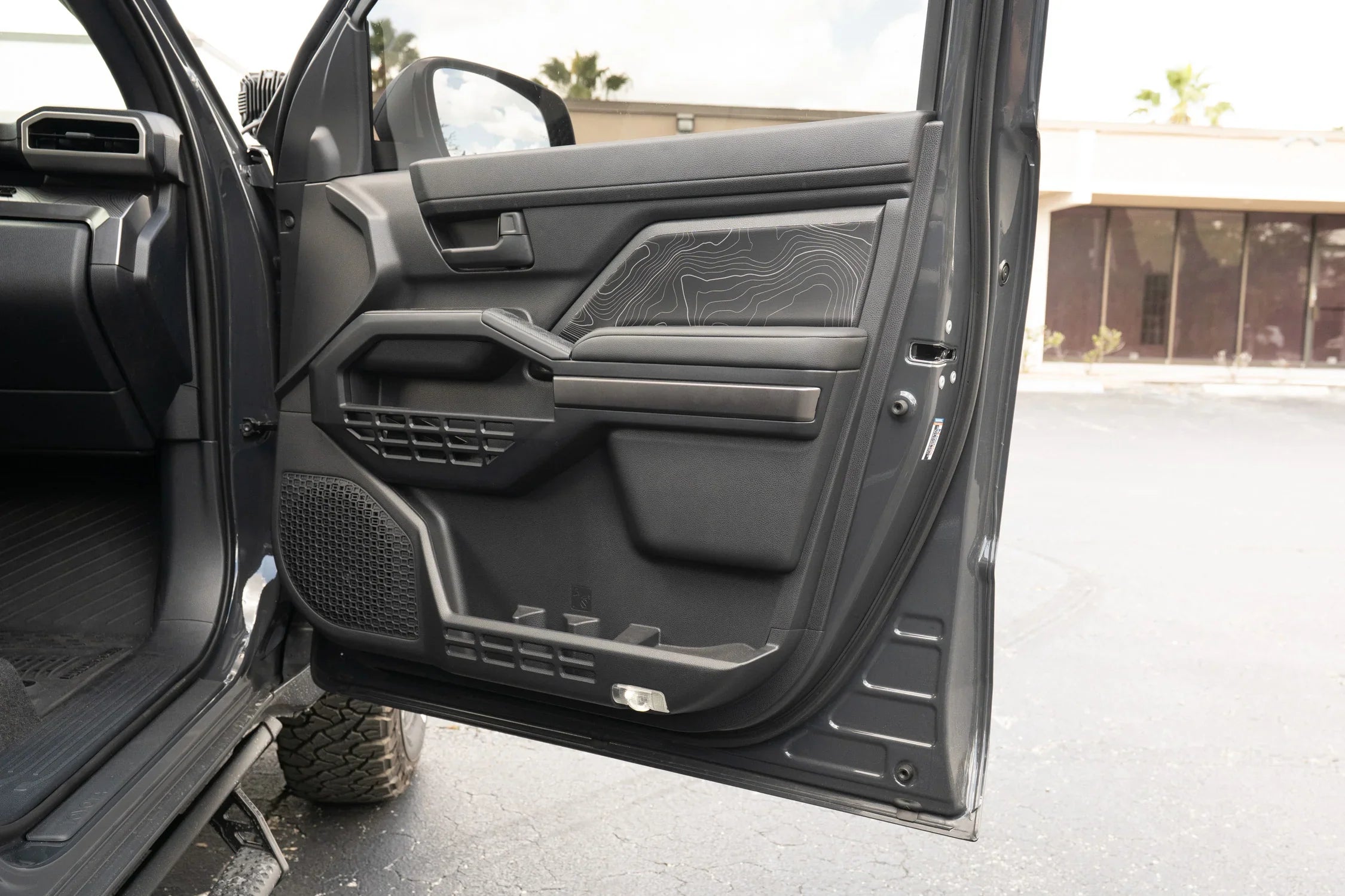 Topographic FRONT Door Armrest Panel Protection - 2024+ Tacoma / 2025+ 4Runner StickerFab