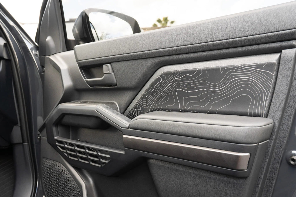 Topographic FRONT Door Armrest Panel Protection - 2024+ Tacoma / 2025+ 4Runner StickerFab