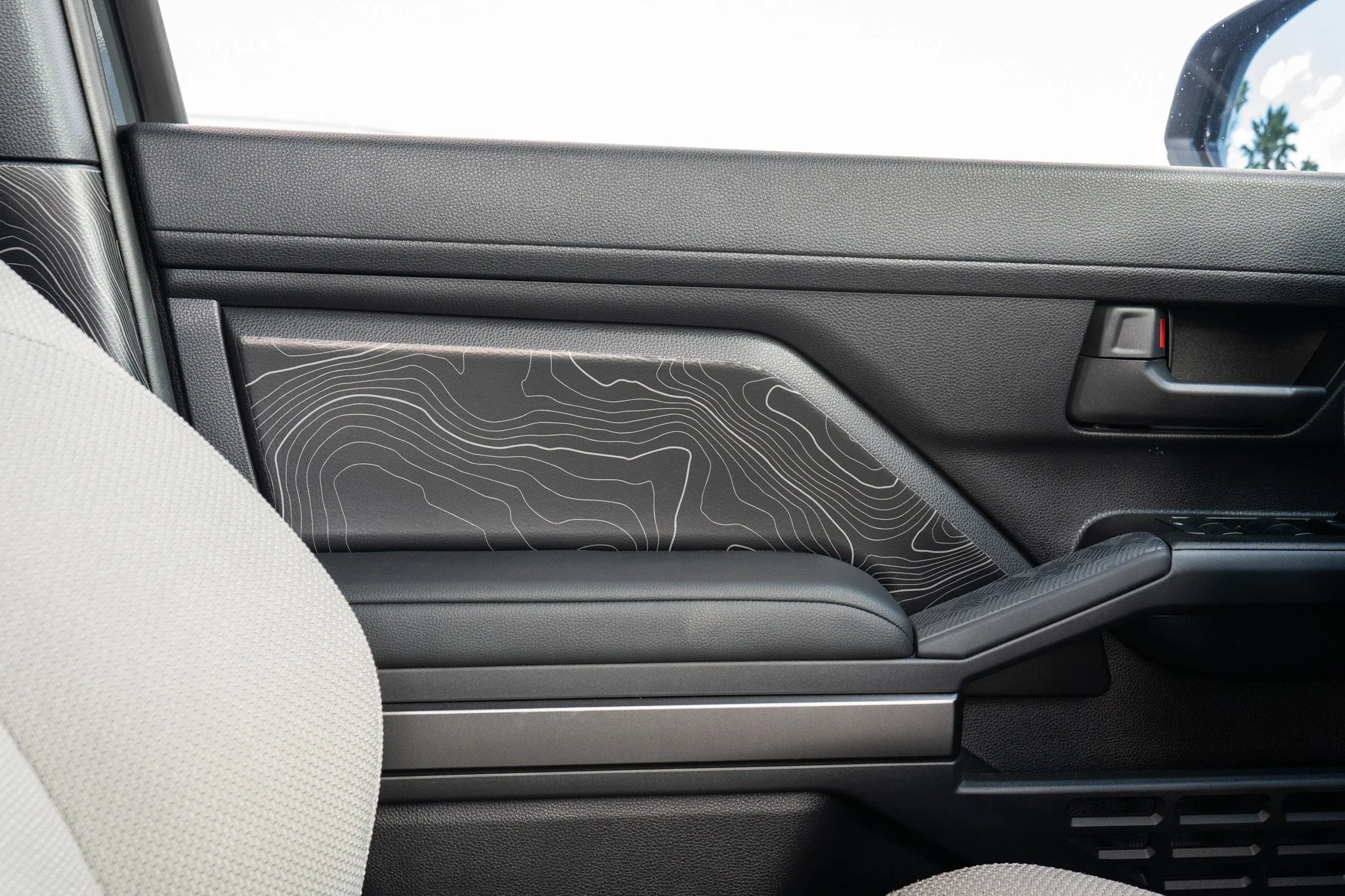 Topographic FRONT Door Armrest Panel Protection - 2024+ Tacoma / 2025+ 4Runner StickerFab
