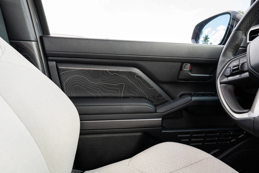 Topographic FRONT Door Armrest Panel Protection - 2024+ Tacoma / 2025+ 4Runner StickerFab