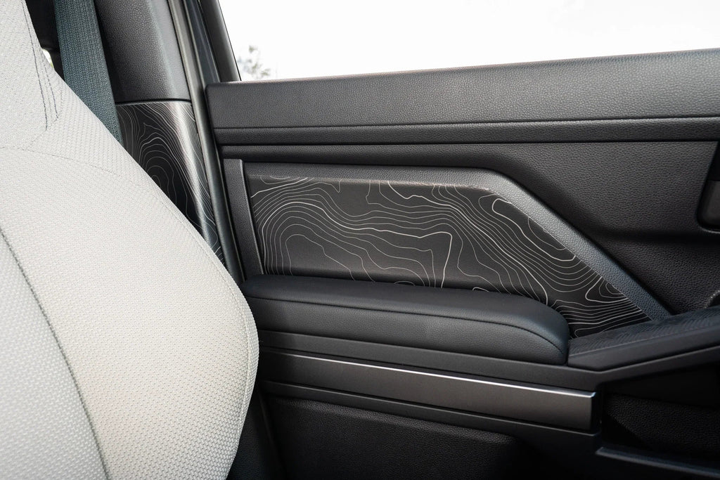 Topographic FRONT Door Armrest Panel Protection - 2024+ Tacoma / 2025+ 4Runner StickerFab