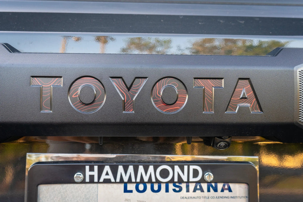 TOYOTA Topographic Rear Liftgate Emblem Inlays - 2025+ 4Runner StickerFab