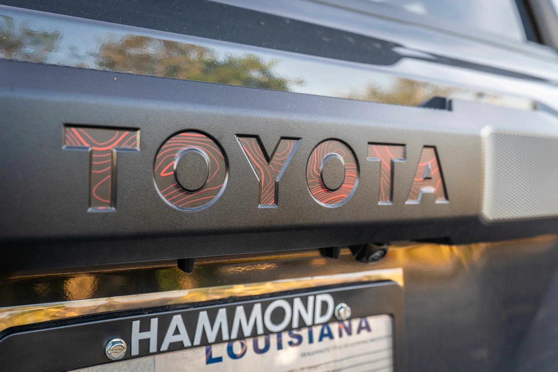 TOYOTA Topographic Rear Liftgate Emblem Inlays - 2025+ 4Runner StickerFab