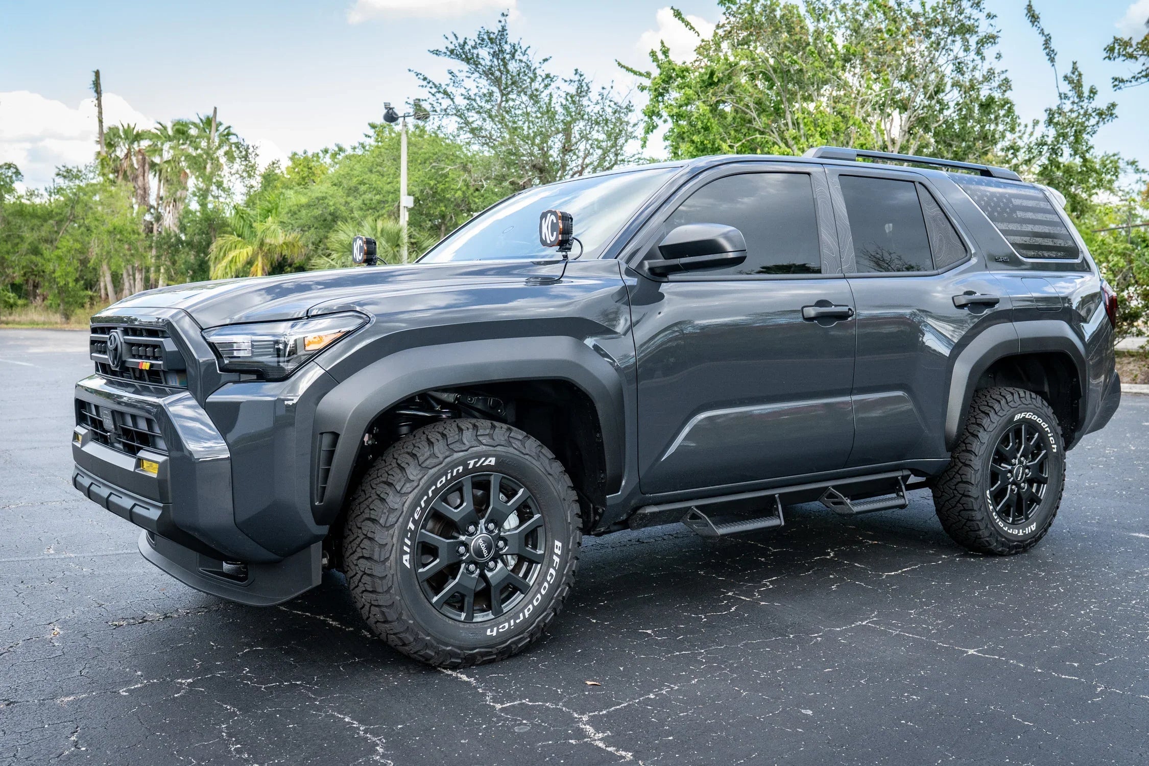 Topographic Rear Vent Window Overlay (Perforated) - 2025+ 4Runner StickerFab